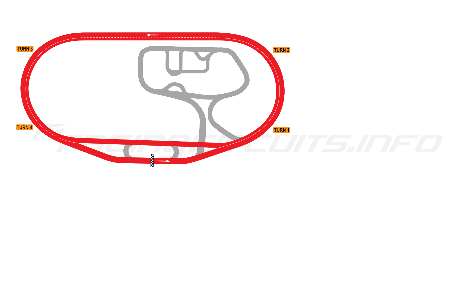Map of Charlotte Motor Speedway, Oval Superspeedway 2012-14